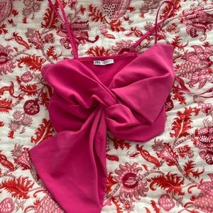 Pink Bow Zara Top